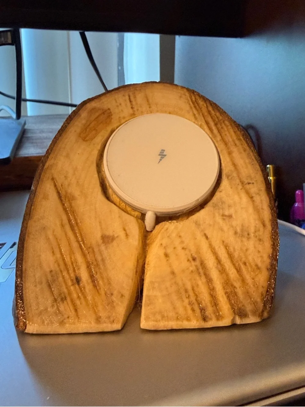 Aspen wood phone charger